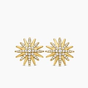 David Yurman Gold Starburst Earrings
